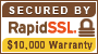 Mit dem RapidSSL Zertifikat geschützte Website